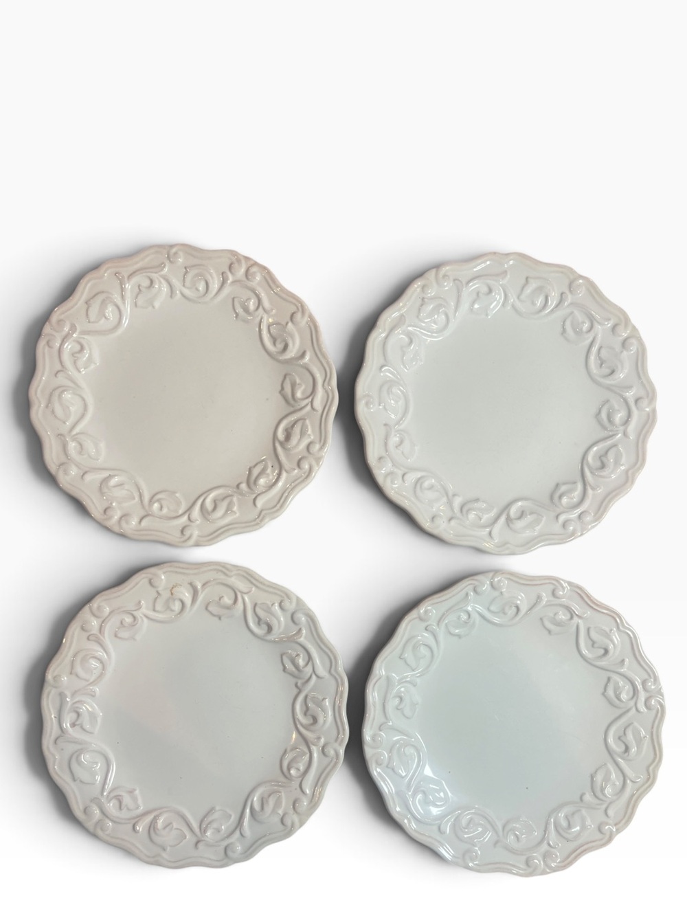 Felice Ivory by JC Penney – Set of 4 Salad Plates 9” plates by Chris Madden